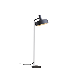 Floor lamp ROOMOR 1.0 PAR16, GU10, deep black, with cord switch, with shade 3.0, deep black gold