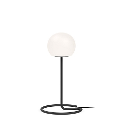 Table lamp DRO TABLE HIGH 2.0, 54cm / � 20cm, E14, C35 4-6W, aluminum steel / textile cable / glass, white