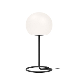 Table lamp DRO TABLE HIGH 3.0, 62.5cm / � 30cm, E27, A60 4-12W, aluminum steel / textile cable / glass, white