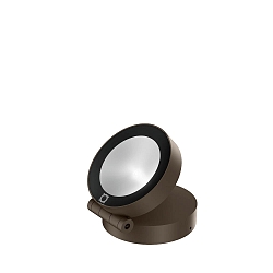 floodlight X-BEAM ROUND OUTDOOR WALL / FLOOR SURF PROJ 1.0 IP65, bronze dimmable