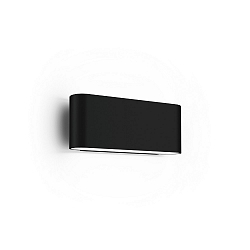 outdoor wall luminaire KIOSK 1.0 up / down, with lens optics IP65, black matt dimmable