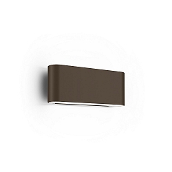 outdoor wall luminaire KIOSK 1.0 up / down, with lens optics IP65, bronze dimmable