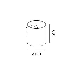 Outdoor LED Wall luminaire RAY 2.0, Up&Down, IP65, 2x 3W 2700K, dimmable, angle adjustable, dark grey