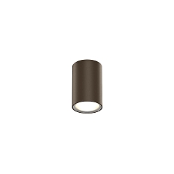 outdoor ceiling luminaire TRAM 1.0 down, cylindrical, dimmable IP65, bronze, mat dimmable