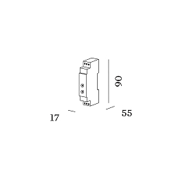dimmer DIN RAIL IP30 / MAX. 200W / PHASE-CUT, white matt