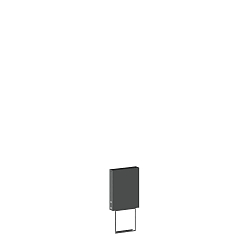 Accessory for FIFTY FIFTY / SMILE / SWAY / PALOS - socket with bracket for setting in concrete, 30cm, anthracite