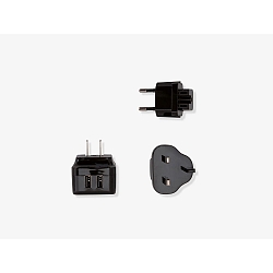 Battery charger, 2-fold, IP20, 100-240V AC, sec. 5V DC, 2A, black