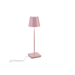 battery table lamp POLDINA PRO dimmable IP65, powder coated, pink dimmable