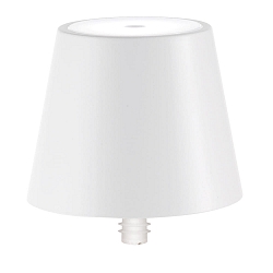 Battery lamp POLDINA STOPPER IP54, white matt dimmable