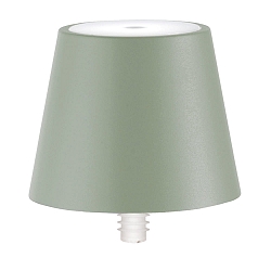 Battery lamp POLDINA STOPPER IP54, sage green dimmable