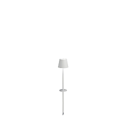 battery spike luminaire POLDINA IP54, white, lacquered dimmable