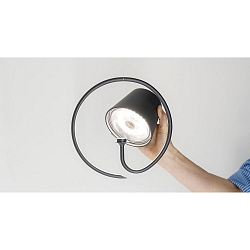 battery pendant luminaire POLDINA IP54, dark grey, lacquered dimmable