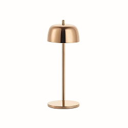 battery table lamp CIRCE IP65, copper dimmable