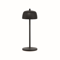 battery table lamp CIRCE IP65, black matt dimmable