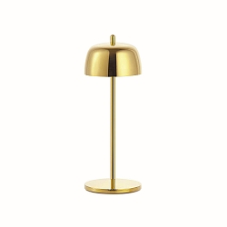 battery table lamp CIRCE IP65, gold dimmable