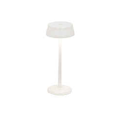 battery table lamp SISTER LIGHT IP65, glossy, pearl white dimmable
