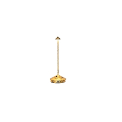 battery table lamp PINA TAVOLO PRO IP54, black, gold leaf dimmable