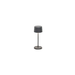 battery table lamp OLIVIA MICRO IP65, dark grey dimmable