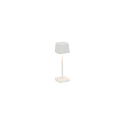 battery table lamp OFELIA MICRO IP65, white matt dimmable