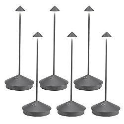 battery table lamp PINA TAVOLO PRO set of 6 IP65, dark grey dimmable