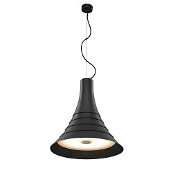 Premium LED Pendant luminaire BATO 45 PD, Ø 45cm, 30W 2500K 1900lm 100°, TRIAC dimmable, black