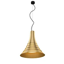 Premium LED Pendant luminaire BATO 45 PD, Ø 45cm, 30W 2500K 1900lm 100°, TRIAC dimmable, brushed brass