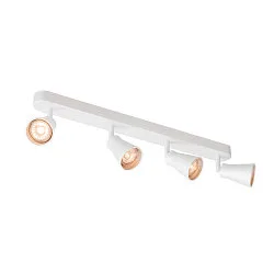 Wall and Ceiling luminaire AVO QUAD, 4 flame, white, GU10 QPAR51, max. 4x 50W