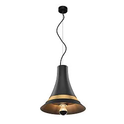 Pendant luminaire BATO 35 PD, Ø 35cm, E27, black / brushed brass