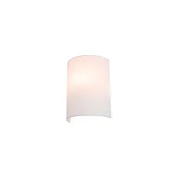 FENDA Wall luminaire textile shade, half, Ø 23cm, white