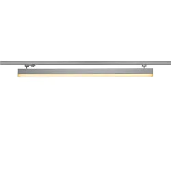 Premium LED Luminaire SIGHT TRACK for 3-Phase high-voltage track, 37.3W 3000K 3100lm 120°, silver grey