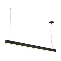 LED Pendant luminaire Q-LINE PD DALI Single, length 142cm, 47W 3000K 3700lm 120°, black