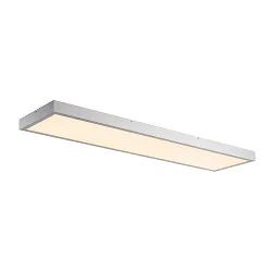 LED Ceiling luminaire PANEL für BAP, 120 x 30cm, 45W, TRIAC dimmable, silver grey, 3000K 3100lm 90°