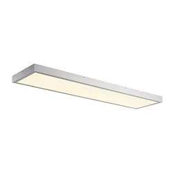 LED Ceiling luminaire PANEL für BAP, 120 x 30cm, 45W, TRIAC dimmable, silver grey, 4000K 3400lm 90°