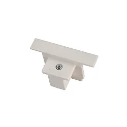 EUTRAC End cap for 3-Phase high-voltage recessed track, white