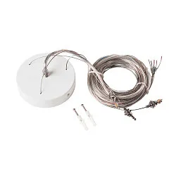 Suspension set for MEDO LED Luminaire, 500cm, DALI / 1-10V dimmable, black