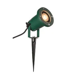 Outdoor Earth spike lamp NAUTILUS SPIKE XL, CR50-SE, GU10, IP65 IK06, green