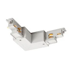 DALI controllable Corner connector for S-TRACK, Earth inside, white