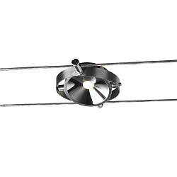 LED Wire luminaire DURNO for TENSEO low-voltage wire system, 9W, 2700K, 360lm, chrome