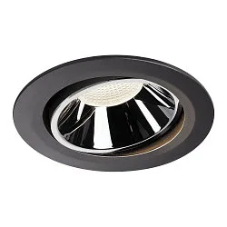 LED Ceiling recessed luminaire NUMINOS DL XL, 4000K, IP20, rotatable / pivotable, 20°, 3750lm, UGR 18, black/chrome
