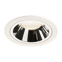 LED Ceiling recessed luminaire NUMINOS DL L, 4000K, IP20, 55°, 2350lm, UGR 19, white/chrome