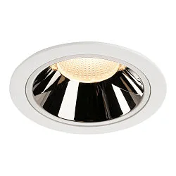 LED Ceiling recessed luminaire NUMINOS DL XL, 3000K, IP20, 40°, 3500lm, UGR 18, white/chrome