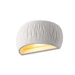 Wall luminaire PLASTRA WL CURVED CUTRAIN, G9, QT-DE12, IP20, white