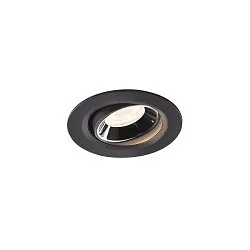 LED Ceiling recessed luminaire NUMINOS® MOVE XS, 4000K, 20°, black/chrome