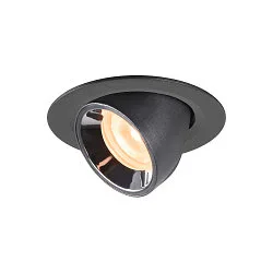 LED Ceiling recessed luminaire NUMINOS® GIMBLE XS, 2700K, 40°, black/chrome