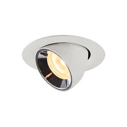 LED Ceiling recessed luminaire NUMINOS® GIMBLE XS, 3000K, 20°, white/chrome