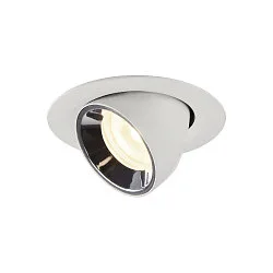 LED Ceiling recessed luminaire NUMINOS® GIMBLE XS, 4000K, 55°, white/chrome