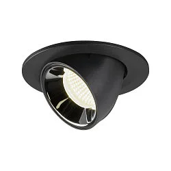 LED Ceiling recessed luminaire NUMINOS® GIMBLE S, 4000K, 20°, black/chrome