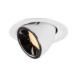 LED Ceiling recessed luminaire NUMINOS® GIMBLE M, 2700K, 20°, white/chrome