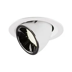 LED Ceiling recessed luminaire NUMINOS® GIMBLE M, 4000K, 40°, white/chrome