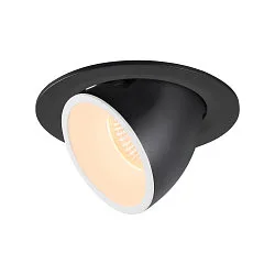 LED Ceiling recessed luminaire NUMINOS® GIMBLE L, 2700K, 40°, black/white